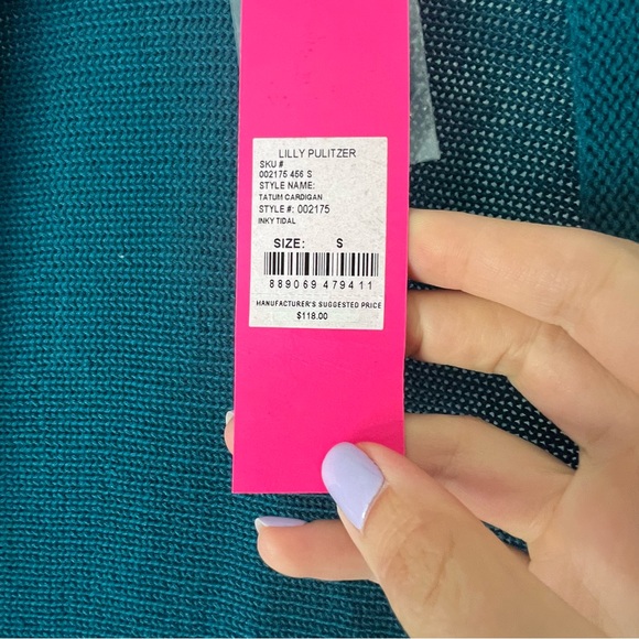 Lilly Pulitzer Blue Tatum Cardigan - Picture 6 of 6